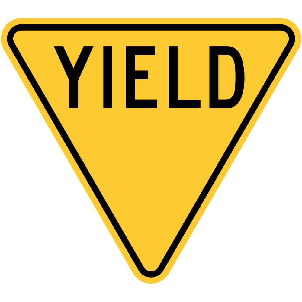 Traffic Signs Yield 12 x 18 Plastic PVC Sign Street Weather Approved