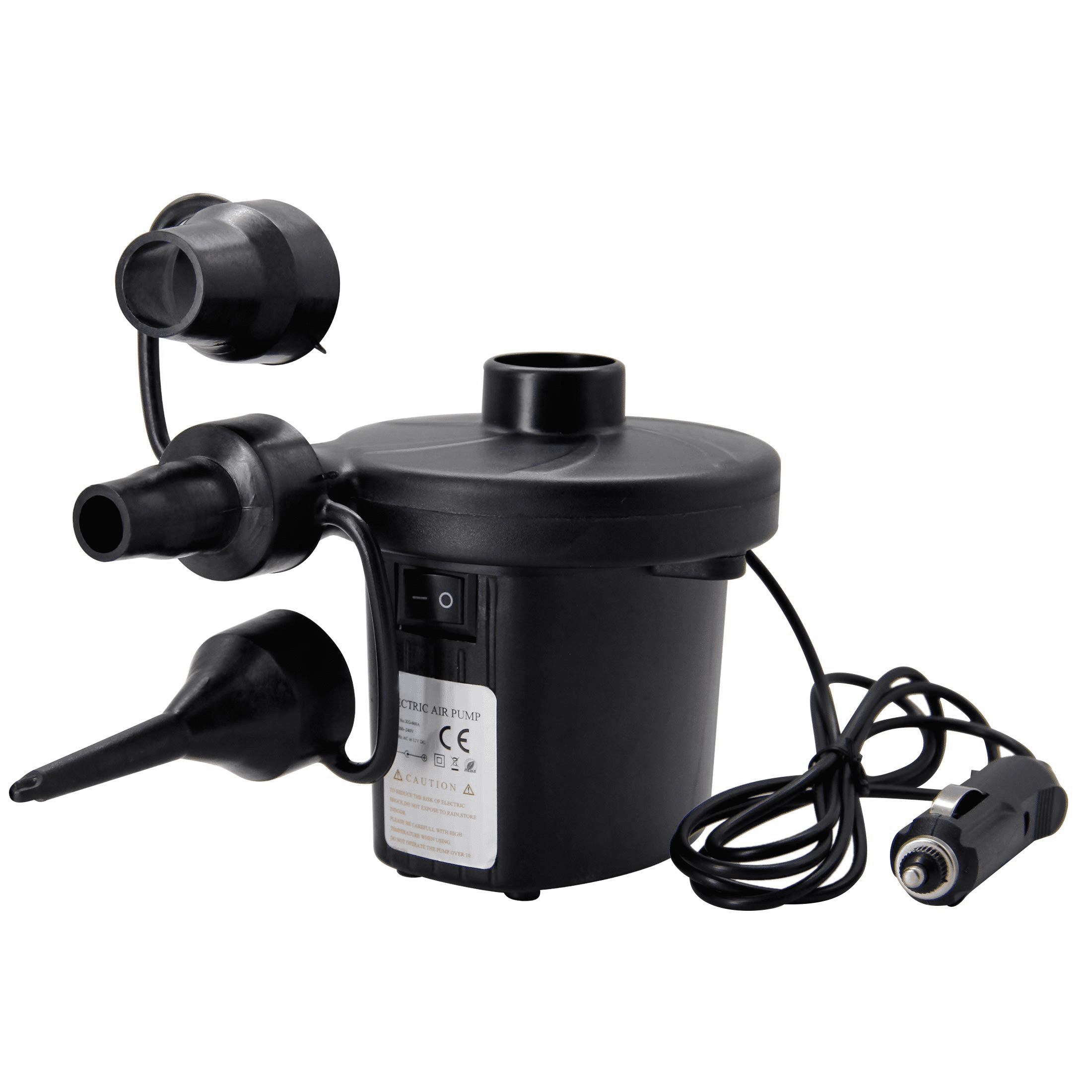 Electric Air Pump Inflator Deflate 3 Nozzles for Air Bed Mattress Boat 110V 