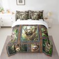 thumbnail image 2 of Erosebridal 3D Sloth Bed in a Bag Twin size, Jungle Wildlife Bed Set, Patchwork Animal Bedding Twin Size, Super Cozy Bedroom Decoration, 7pcs, 2 of 6