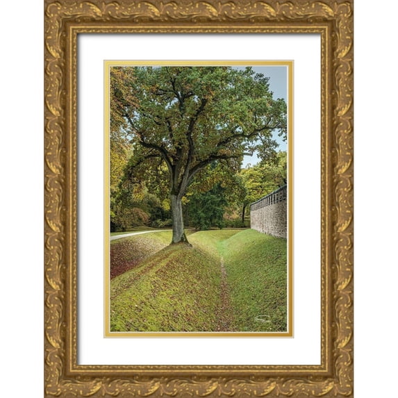 Murdock, Ramona 13x18 Gold Ornate Wood Framed with Double Matting Museum Art Print Titled - Outside the Wall I