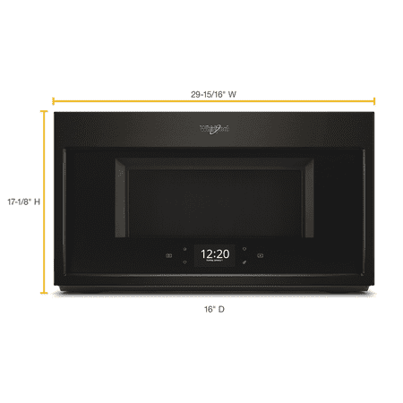 Whirlpool - 1.9 Cu. Ft. Convection Over-the-Range Microwave - Black Stainless Steel