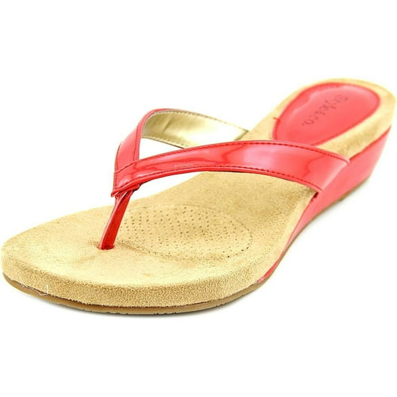 Style & Co. Womens Haloe Split Toe Casual Wedged Sandals 5 BM US, Red