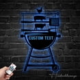 thumbnail image 2 of Handmadetneonsign Personalized BBQ Griller Metal Wall Art LED Light - Custom Backyard Grill Sign, 2 of 5