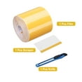 thumbnail image 3 of Uxcell 1 Set 6D Carbon Fiber Vinyl Wrap 2" x 16ft Self-Adhesive with Scraper, Yellow, 3 of 7