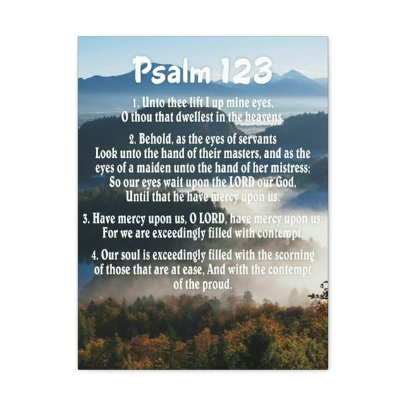 Scripture Walls Psalm 123 Unto Thee Bible Chapter Canvas Christian Wall Art Ready to Hang Unframed