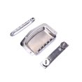 thumbnail image 4 of Maytalsory Electric Guitar Fixed Bridge Steel Iron Chrome Color Tailpiece Cover Saddle Kit Repair Tool Professionals Beginners Parts 1Set, 4 of 6