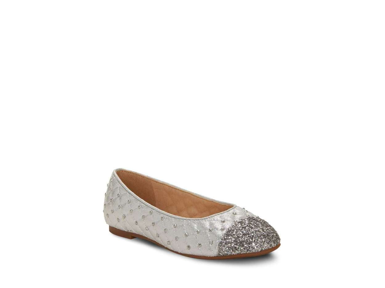 vince camuto silver flats