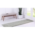 thumbnail image 4 of Unique Loom Studio Solid Shag Urban Modern Rug 2' x 6' 7 Runner Sage Green, 4 of 10