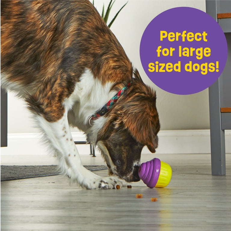Brightkins Large Cupcake Dog Toy with Treat Dispenser Food Puzzle