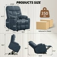 thumbnail image 3 of Korser Power Lift Recliner Chair for Elderly with Massage for Living Room,Blue, 3 of 7