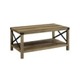 thumbnail image 1 of Pemberly Row 40" Metal Coffee Table in Reclaimed Barnwood and Black, 1 of 4
