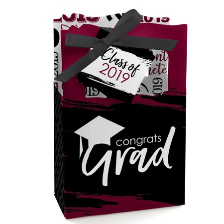 Maroon Grad - Best is Yet to Come - Burgundy 2019 Graduation Party Favor Boxes - Set of