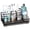 Bronze, variant on Toothbrush Holders for Bathroom - 5 Partitions Bathroom Counter Organizer with Instant Drying Stone, Stainless Steel Countertop Storage Electric Toothbrush Toothpaste Holder - Black