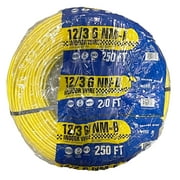 Encore Wire & Cable 12/3 + Ground Copper Building Wire, NM-B Cable, 250-Feet