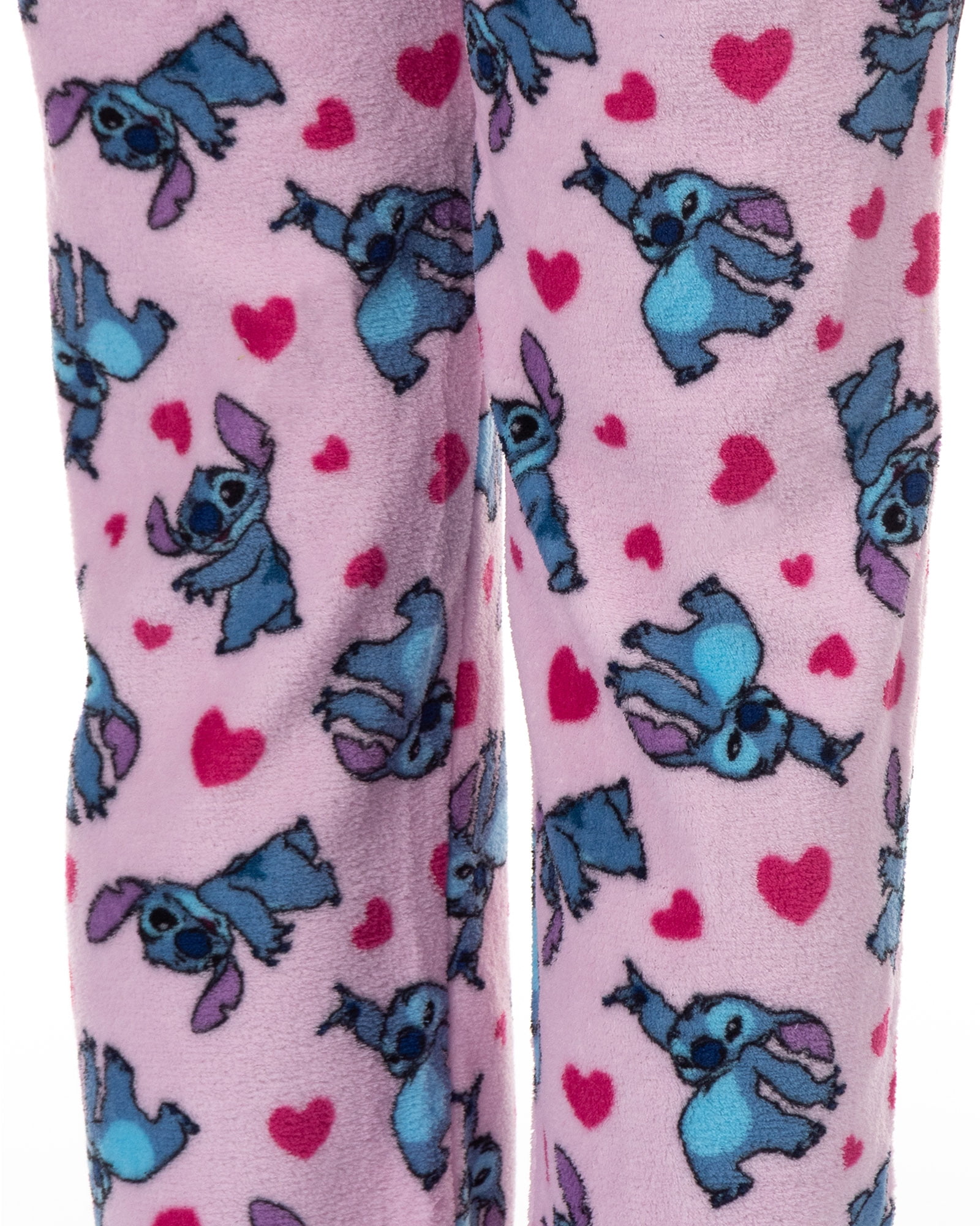 Disney Stitch Pajamas Women's Plush Heart Accents Adult Lounge Sleep Pants