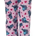 thumbnail image 5 of Disney Stitch Pajamas Women's Plush Heart Accents Adult Lounge Sleep Pants, 5 of 6