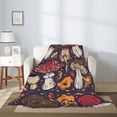 thumbnail image 2 of Throw Blanket for Couch Sofa and Bed, Forest Wild Mushroom Super Soft Plush Throw Blanket, Fuzzy Cuteness Comfy Warm Washable Flannel Blanket & Throws for All Season 80"x60", 2 of 5