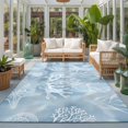 thumbnail image 2 of Large Area Rugs 6'x9', Ocean Shells Carpet Runner Indoor Outdoor Rugs Home Decor Aesthetic, Watercolor Blue Summer Coastal Starfish Conch Non Slip Mats Washable Accent Rug for Living Room Bedroom, 2 of 8
