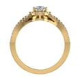 thumbnail image 3 of Wedding Ring Set for Women 14K Gold Big Rings (Moissanite Center), 3 of 5