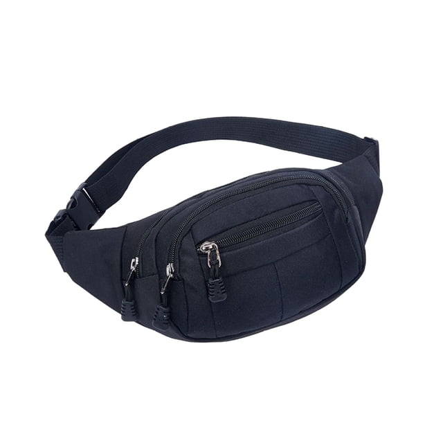 Fannys Sac pour Femmes et Hommes Bandoulière avec 3 Poches à Glissière Sangle Ajustable Sac d'Épaule