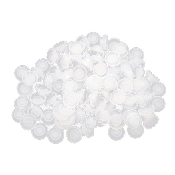 100 Uds. Herramientas para pestañas de 16mm de diámetro, 1 paquete de taza de pegamento, artefacto de pestañas de plástico Premium, accesorios de maquillaje para herramientas escolares de belleza Likrtyny cuidado belleza