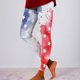 thumbnail image 1 of MKLEKYY Leggings deportivos para mujer, leggings con estampado tie dye del Día de la Independencia, leggings deportivos de levantamiento, pantalones de yoga, 1 of 4