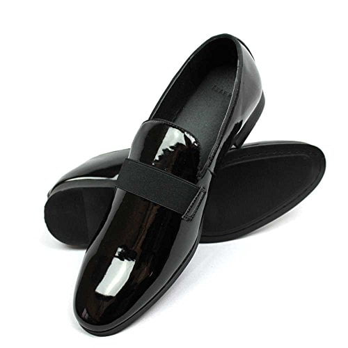 black patent dress shoes