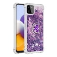 thumbnail image 2 of Funda para Samsung Galaxy A22 5G con Brillo Líquido Flotante, Purpurina, Parachoques y Anillo Giratorio Soporte, 2 of 5