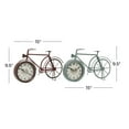 thumbnail image 3 of DecMode 9" Red Metal Bike Clock, Set of 2, 3 of 10