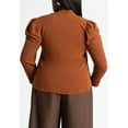 thumbnail image 2 of ELOQUII Women's Plus Size Drape Front Blouse, 2 of 6