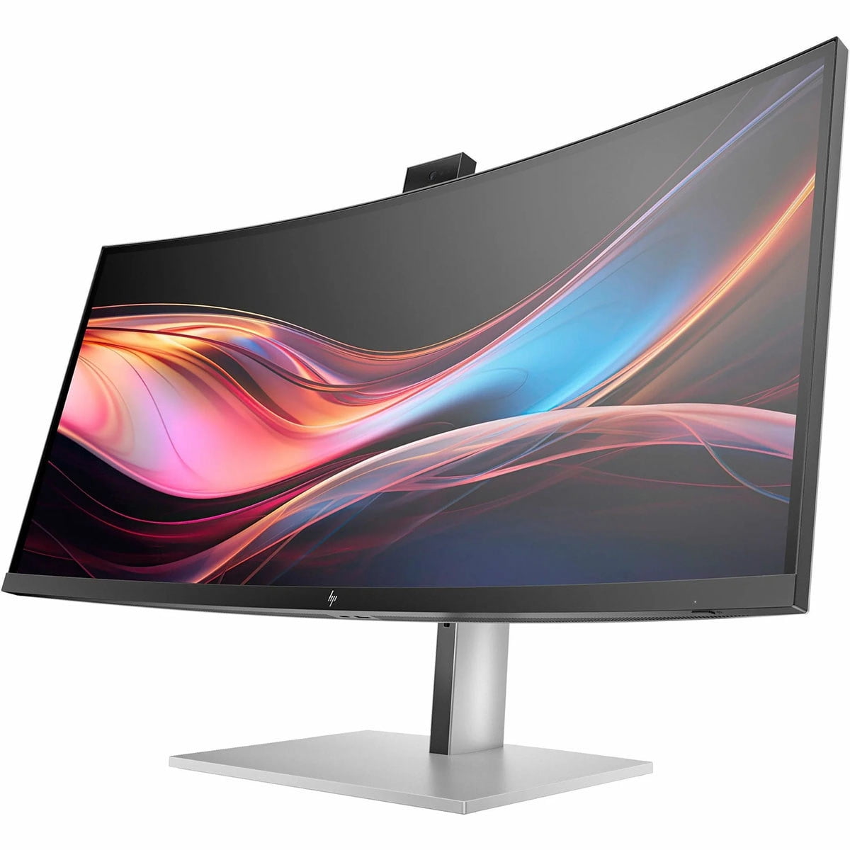 HP 734pm 34" Class Webcam UW-QHD Curved Screen LED Monitor - 21:9 - 34" Viewable - In-plane Switching (IPS) Black Technology - Edge LED Backlight - 3440 x 1440 - FreeSync Premium - 400 Nit - 5 ms -...