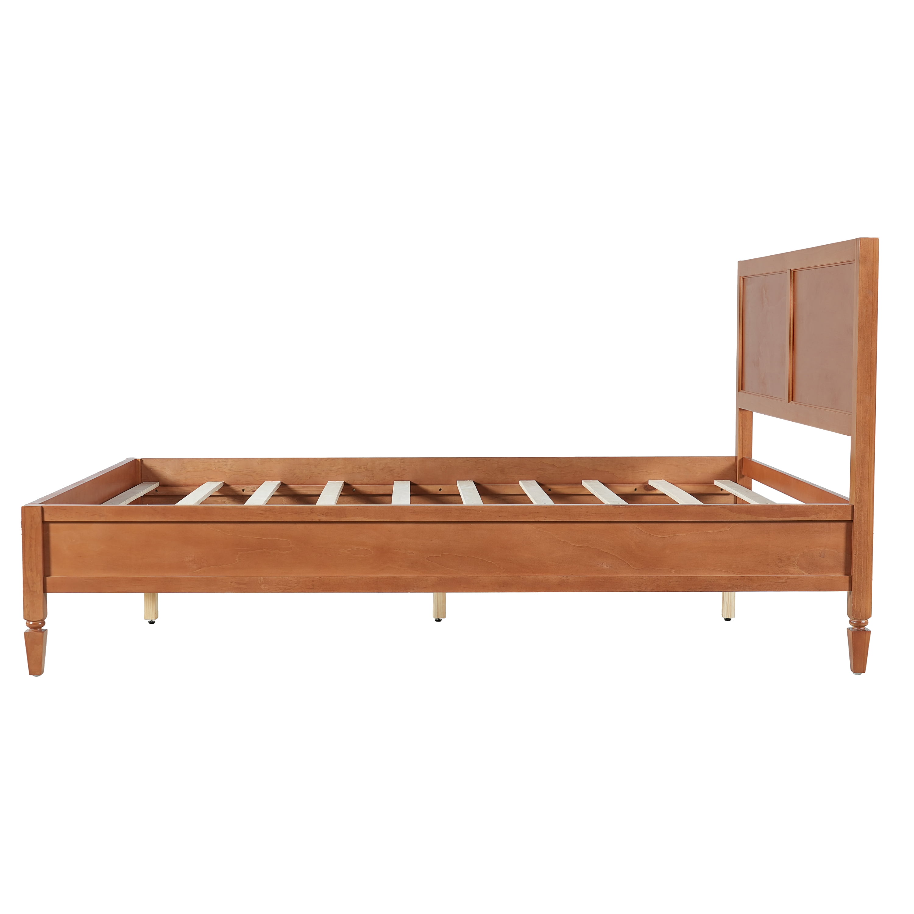 King Size Classic Wood Platform Bed Frame, No Box Spring Needed, Easy Assembly