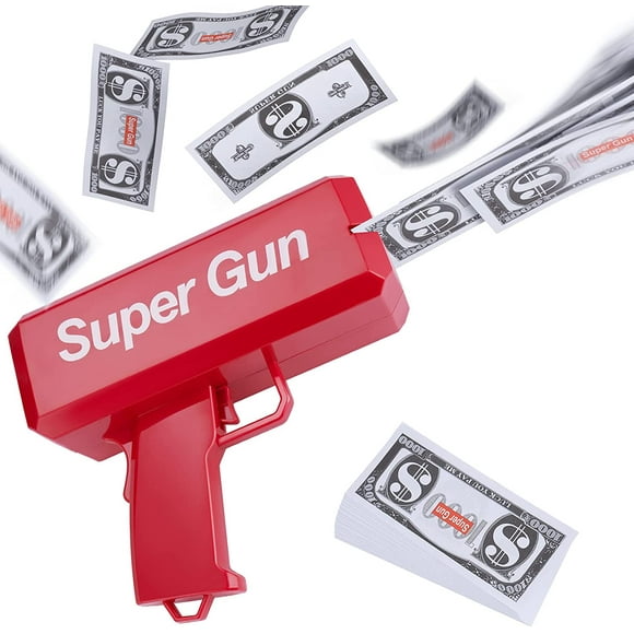 Cash Money Gun Super Gun Spray Gun Making A Cash Rain Money Toy Gun, Shooter Toy Gun Cash Fashion Money Gun Toys ,Contains 100PCS Props Money Shoot Some Fun into Your Party or Wedding
