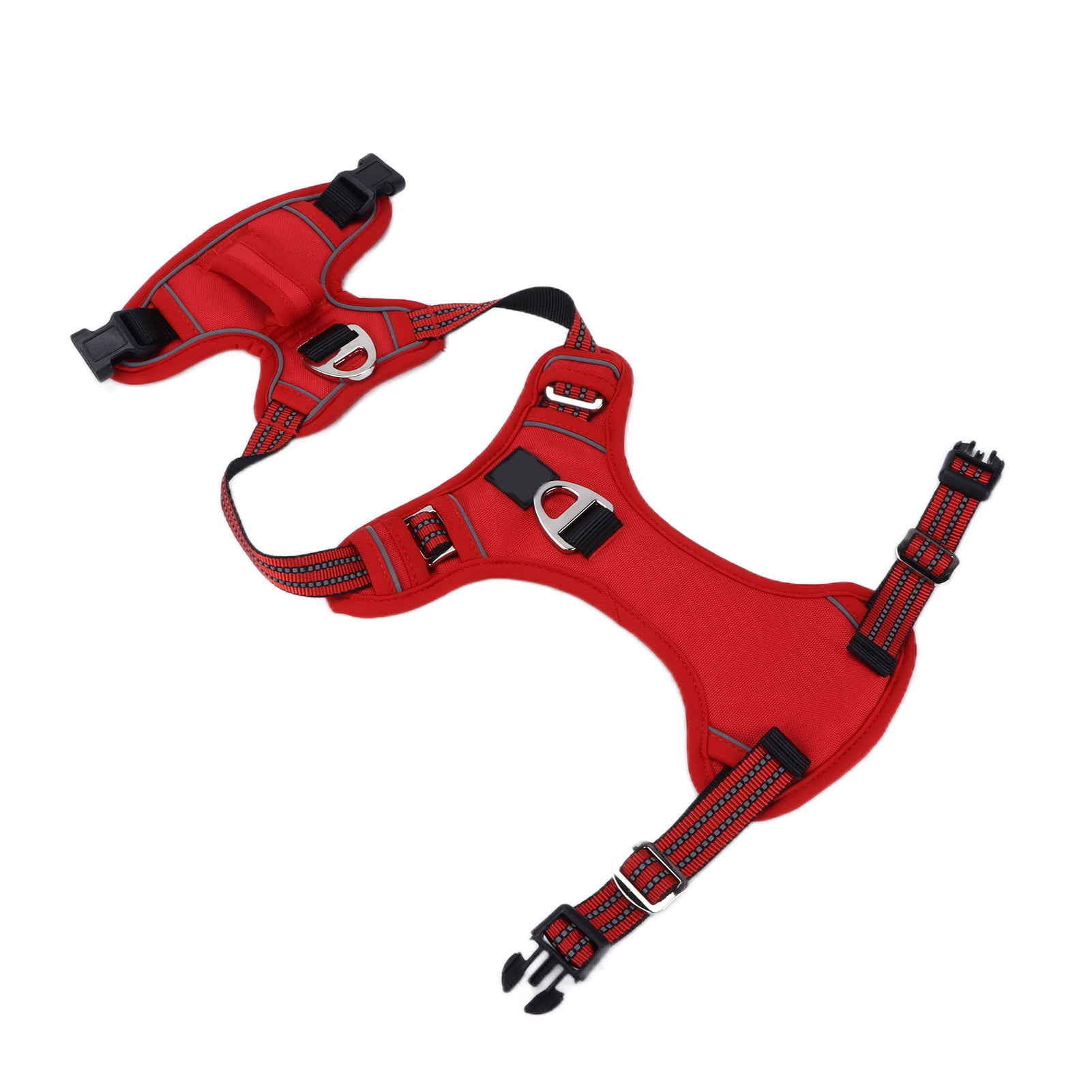 Nieyigj Premium Reflective No Pull Dog Harness Large Red - Adjustable Pet Vest with Sturdy Handle for Walking and Training, Breathable Comfort (12.60 inches / 32 cm)