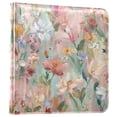 thumbnail image 3 of Photo Album 11.8x11.2 Inch Leather Cover Photo Book Scrapbooking Albums for Weddings Birthdays Anniversaries Abstract Pink Floral Pattern, 3 of 9