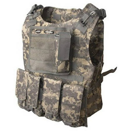 ALEKO PBTV52 Paintball Chest Protector Vest Outdoor Sports Body Armor, Camouflage