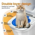 thumbnail image 2 of Leyfeng Trainer, Cat Toilet Training Kit Universal Reusable Cat Toilet Trainer Cat Training Kit System Double-Layer Cat Toilet Seat Tool for Pet Cleaning, 2 of 9
