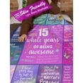 thumbnail image 5 of 15th Birthday Gift for Girls - 50x40 Throw Blanket, Best Gifts for 13 Year Olds, Teenage Girl Gifts & Decor, Perfect 15 Year Old Girl Gift Idea, 5 of 9
