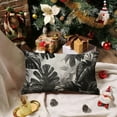 thumbnail image 6 of PHYHOO Set of 2 Palm Leaves Rectangle Throw Pillow Cases Tropical Jungle Leaf Plant Black White Waist Lumbar Linen Pillow Covers Decorative Oblong Cushion Cover 12x20 Inches 12x20inch, 6 of 8