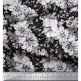 thumbnail image 2 of Soimoi Silk Fabric Leaves & Flower Floral Fabric Prints By Yard 42 Inch Wide, 2 of 3
