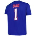 thumbnail image 3 of Men's Profile Royal Texas Rangers Big & Tall #1 Dad T-Shirt, 3 of 3
