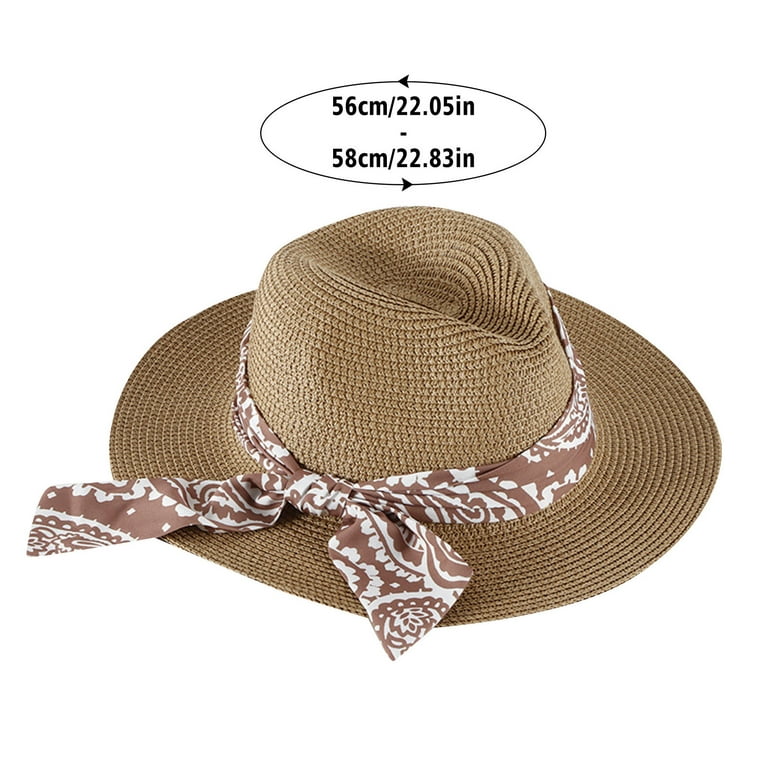 JDEFEG Wide Brimmed Hat Men Summer Hats for Women Wide Women Straw Beach  Retro Hat Little Girl Sun Cap Foldable Ladies Hats Hats From Around The  World