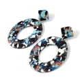 thumbnail image 4 of PVCS Creative Acetate Plate Geometry Elliptical Diamond Earrings Women's Jewelry, 4 of 7
