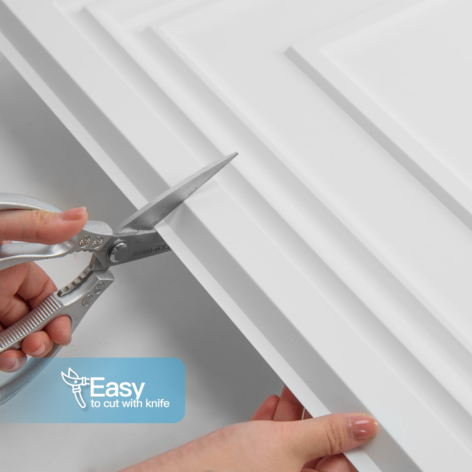 12Pcs 2ft x 2ft PVC Drop Ceiling Tiles,Glue Up Ceiling Tile for Home,Office,48 Sq.Ft,White