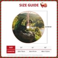 thumbnail image 2 of Salouo Deep Forest Stone Green Dragon Christmas Tree Skirt 30" Farmhouse Christmas Decorations Snowman Xmas Tree Skirt Tree Mat for Holiday Party Decor, 2 of 8