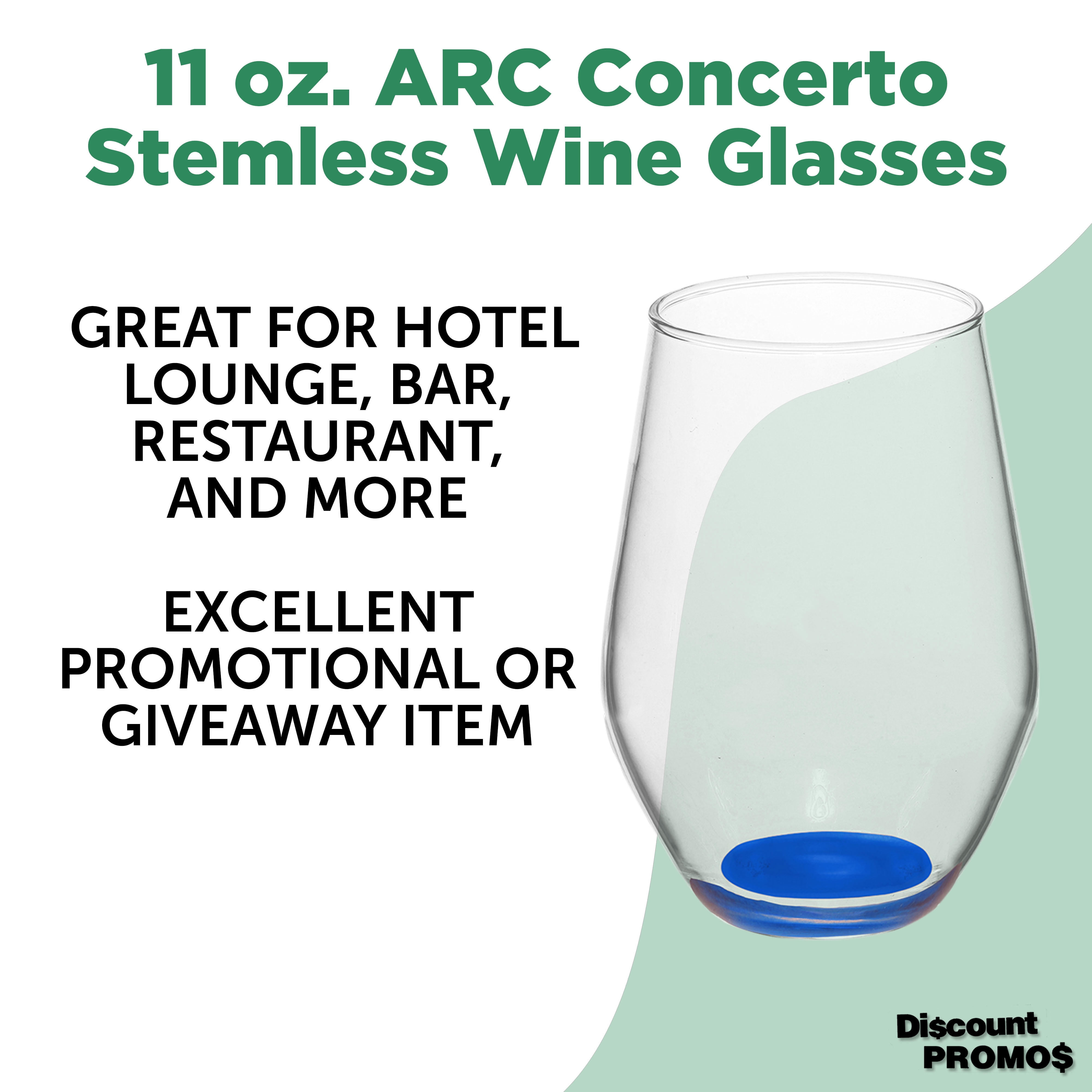 Concerto Stemless Wine Glasses 11 oz. Set of 12, Bulk Pack - Restaurant  Glassware, Perfect for Red Wine, White Wine or Cocktails - Purple -  Walmart.com