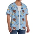 thumbnail image 4 of Vsdgher Sea Turtle Print Men's Wrinkle Free Untucked Cuban Shirt Business Casual Button Down Shirts Short Sleeve Shirt, 4 of 7