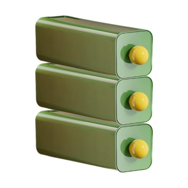Caja de almacenamiento de pared, contenedor de almacenamiento, resistente al polvo, ligera, apilable, de 3 niveles Verde