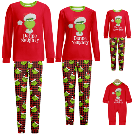

Family Matching Christmas Pajamas Sleepwear Set Cartoon Santa Monster Buffalo Print Sizes for Adult-Kids-Baby-Pet Top and Pants Bodysuits Unisex Pajamas Set