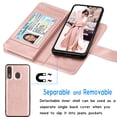 thumbnail image 3 of Tekcoo Wallet Case For Galaxy A10 / A20 / A30 / A50 / A70, Tekcoo [Rose Gold] Luxury PU Leather Wallet Case Wrist Strap Flip Folio [Detachable Magnetic Hard Case] & Kickstand ID&Credit Card Slots, 3 of 6